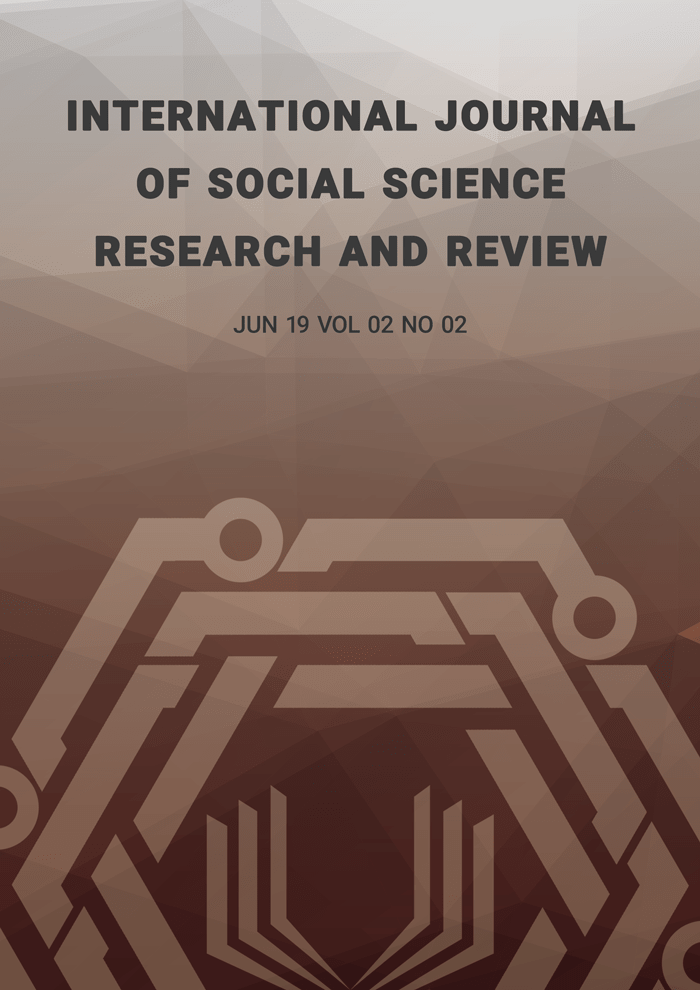 International Journal of Social Science Research and Review (IJSSRR), Vol 02, No 02, June 2019
